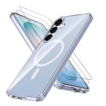 Coque magn�tique pour samsung galaxy s26 5g avec 2 vitre verres tremp�s, compatible avec magsafe , transparent ...