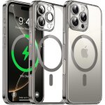 Coque magntique transparente pour iphone 16 pro (6. 3'') avec objectif film, [compatible avec magsafe] ...