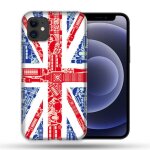 Coque compatible magsafe pour apple iphone 12 / 12 pro voyage angleterre blanc