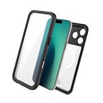 Coque magsafe int�grale 360 pour iphone 17 pro max etanche ip68 drop - test 2m eiger noir / transparent ...