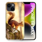 Coque compatible magsafe pour iphone 14 plus (6. 7) animal ecureuil bois