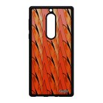 Coque marbre nokia 5 silicone peinture motif housse design case smartphone dessin texture orange geometrique ...