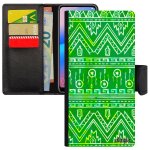 Coque mate 10 lite a rabat motif azteque rigide frise tribal texture noir case color� bumper vert ethnique ...