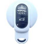 Coque m�tallique brillante en plastique rigide pour mini cl� intelligente sans cl� compatible avec mini ...