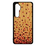 Coque mi note 10 lite bois naturel silicone confettis pois petales personnalis� design texture housse ...