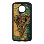 Coque moto e4 plus vrai bois silicone elephant dessin animal portable a motorola moto e4 plus