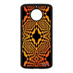 Coque moto e4 plus silicone illusion d'optique de protection orange telephone losage mobile moderne graphique ...