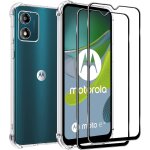 Coque pour motorola e13 + verre tremp / film protection ecran 2 pices, coque transparente moto e13 ...
