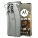 Coque pour motorola edge 60 pro 5g - housse etui silicone gel fine + film ecran - transparent tpu
