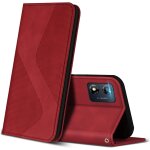 Coque pour motorola moto e13, premium etui housse en cuir de protection avec [emplacements cartes] [magnetique ...