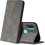 Coque pour motorola moto e20 / e30 / e40, premium etui housse en cuir de protection avec [emplacements ...