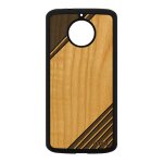 Coque motorola moto e4 plus bois naturel silicone moderne original color� design telephone portable texture ...