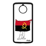 Coque motorola moto e4 plus silicone drapeau angola angolais alu telephone unique can noir jeux olympiques ...