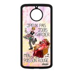 Coque motorola moto e4 plus silicone humour j'peux pas j'dois garder mon poisson rouge cartoon portable ...