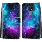 Coque pour motorola moto e7, etui en cuir pu portefeuille housse coque avec 360 degres silicone antichoc ...