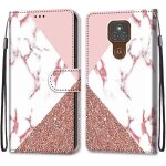 Coque pour motorola moto e7 plus / g9 play / g9, etui en cuir pu portefeuille housse coque avec 360 degres ...