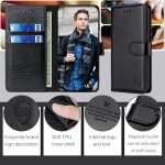 Coque pour motorola moto edge 30 pro, etuis a rabat motorola moto edge 30 pro, premium pu etui housse ...