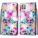 Coque pour motorola moto g 5g, etui en cuir pu portefeuille housse coque avec 360 degres silicone antichoc ...