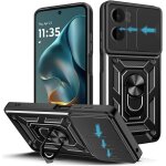 Coque pour motorola moto g05 4, 67 4g (6, 67 ) - hybride pc + tpu antichoc noir, couvercle coulissant ... Coque pour motorola moto g05 4, 67 4g (6, 67 ) - hybride pc + tpu antichoc noir, couvercle coulissant ...