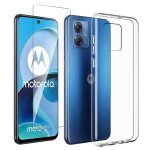 Coque pour motorola moto g14 - housse etui silicone gel fine + verre trempe - transparent tpu