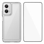 Coque motorola moto g35 5g transparente avec protecteur ecran en verre tremp�