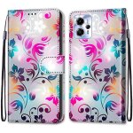 Coque pour motorola moto g53 / g13 / g23, etui en cuir pu portefeuille housse coque avec 360 degres silicone ...