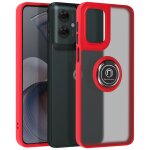 Coque pour motorola moto g55 bague mtallique support vido rouge