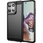 Coque pour motorola moto g56 5g, [fibre de carbone] premium flexible tpu silicone housse etui de protection ...