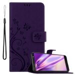 Coque pour motorola moto g6 plus housse etui protection floral pochette case