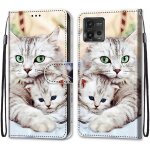 Coque pour motorola moto g72, etui en cuir pu portefeuille housse coque avec 360 degres silicone antichoc ...