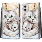 Coque pour motorola moto g73, etui en cuir pu portefeuille housse coque avec 360 degres silicone antichoc ...