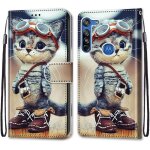 Coque pour motorola moto g8, etui en cuir pu portefeuille housse coque avec 360 degres silicone antichoc ...
