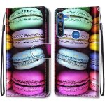 Coque pour motorola moto g8, etui en cuir pu portefeuille housse coque avec 360 degres silicone antichoc ...