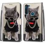 Coque pour motorola moto g8 power, etui en cuir pu portefeuille housse coque avec 360 degres silicone ...