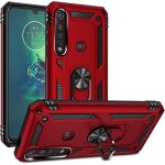 Coque motorola moto g8 plus [tough armor series] robuste anti - scratch pc arri�re panneau + pare - chocs ...