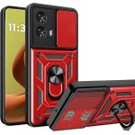 Coque pour motorola moto g85 / s50 neo - etui tpu / pc rouge avec cache d'objectif coulissant, anneau ... Coque pour motorola moto g85 / s50 neo - etui tpu / pc rouge avec cache d'objectif coulissant, anneau ...