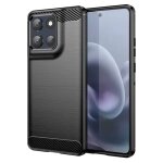 Coque pour motorola moto g86 / g86 power 5g - housse etui silicone gel carbone + film ecran - noir