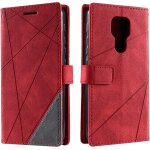 Coque pour motorola moto g9 play / e7 plus, rabat portefeuille de protection cuir pu etui, slim silicone ...