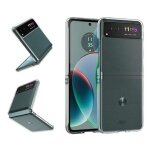 Coque pour motorola razr 40 5g - housse etui rigide avant et arriere - transparent