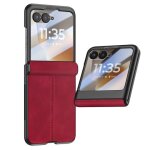 Coque pour motorola razr 70 avec verre tremp� ecran externe antichoc bordeaux