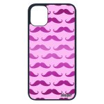 Coque moustache iphone 11 pro silicone chapeau melon vintage rose aluminium impression etui homme motif ...