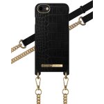 Coque necklace bandouli�re apple iphone 6 / 7 / 8 / se / se22 jet black croco ideal of sweden
