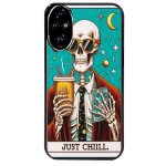 Coque noire pour honor 200 pro 5g motif tete de mort tarot