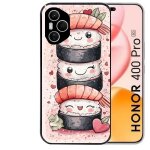 Coque noire pour honor 400 pro 5g motif sushi kawai anime