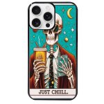 Coque noire pour iphone 16 pro max motif tete de mort tarot Coque noire pour iphone 16 pro max motif tete de mort tarot