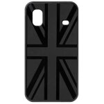 Coque noire en silicone avec drapeau du royaume - uni en relief pour samsung galaxy ace s5830