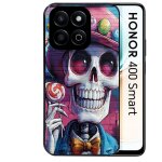 Coque noire taperso pour honor 400 smart avec motif tete de mort tag