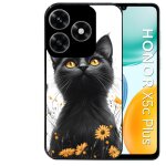 Coque noire taperso pour honor x5c plus et x5c avec motif chat eyes
