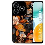 Coque noire taperso pour honor x5c plus et x5c avec motif fleur automne
