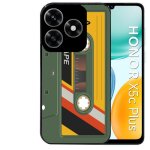 Coque noire taperso pour honor x5c plus et x5c personnalisable avec motif cassette kaki
